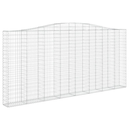 Cestos gabião arqueados 3pcs 400x30x180/200cm ferro galvanizado