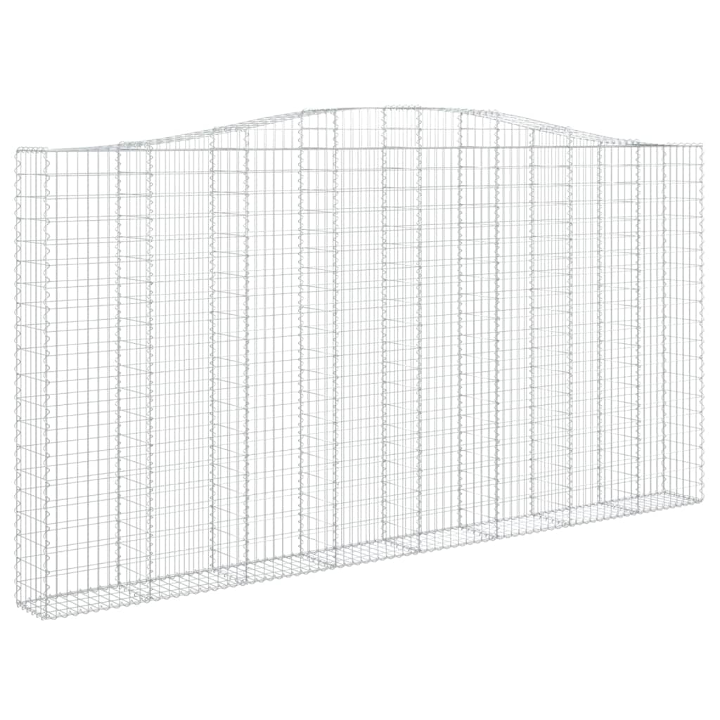 Cestos gabião arqueados 3pcs 400x30x200/220cm ferro galvanizado