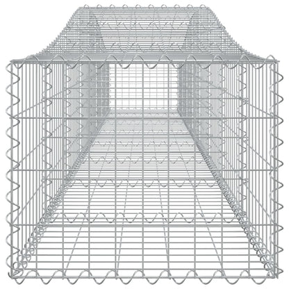 Cestos gabião arqueados 3 pcs 400x50x40/60 cm ferro galvanizado