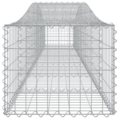 Cestos gabião arqueados 4 pcs 400x50x40/60 cm ferro galvanizado