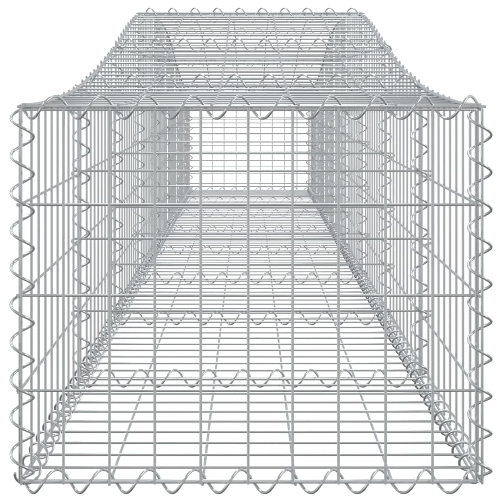 Cestos gabião arqueados 6 pcs 400x50x40/60 cm ferro galvanizado