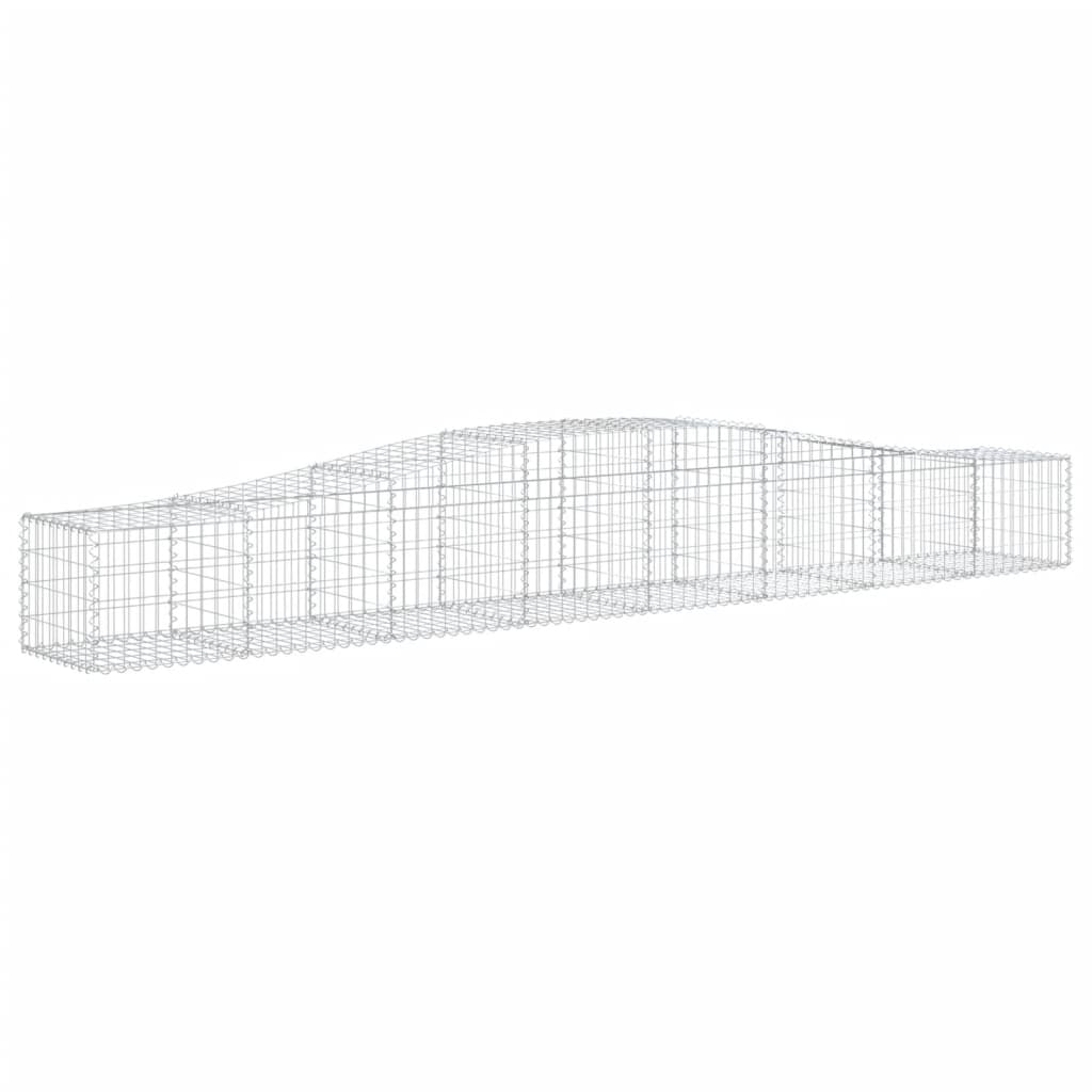 Cestos gabião arqueados 9 pcs 400x50x40/60 cm ferro galvanizado