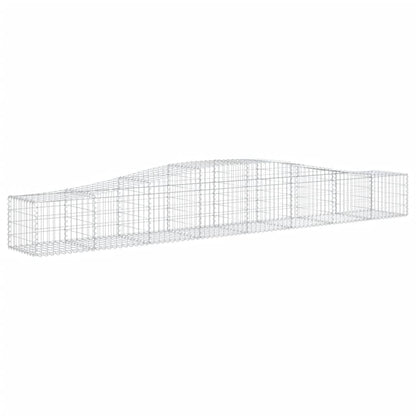 Cestos gabião arqueados 9 pcs 400x50x40/60 cm ferro galvanizado