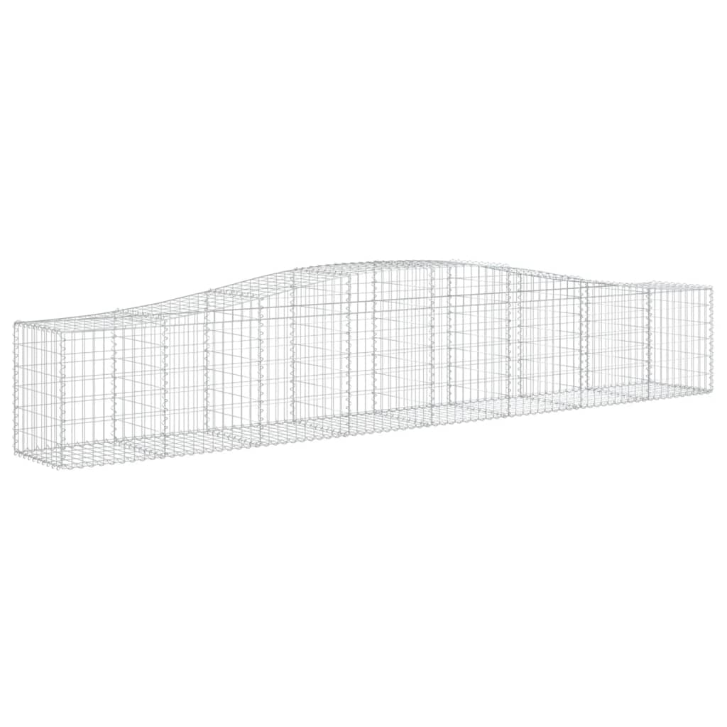 Cestos gabião arqueados 2 pcs 400x50x60/80 cm ferro galvanizado