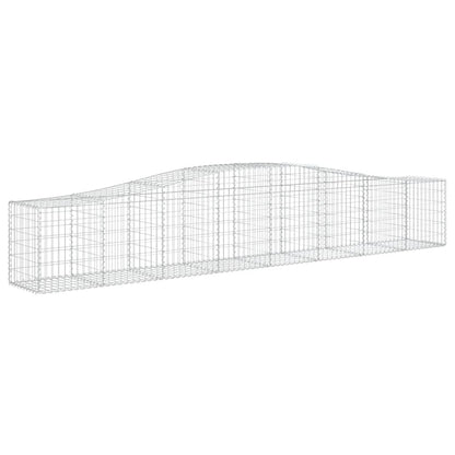 Cestos gabião arqueados 2 pcs 400x50x60/80 cm ferro galvanizado