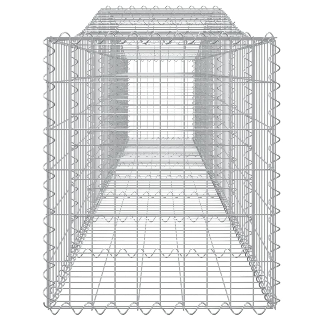 Cestos gabião arqueados 3 pcs 400x50x60/80 cm ferro galvanizado