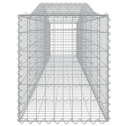 Cestos gabião arqueados 3 pcs 400x50x60/80 cm ferro galvanizado