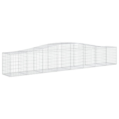 Cestos gabião arqueados 7 pcs 400x50x60/80 cm ferro galvanizado