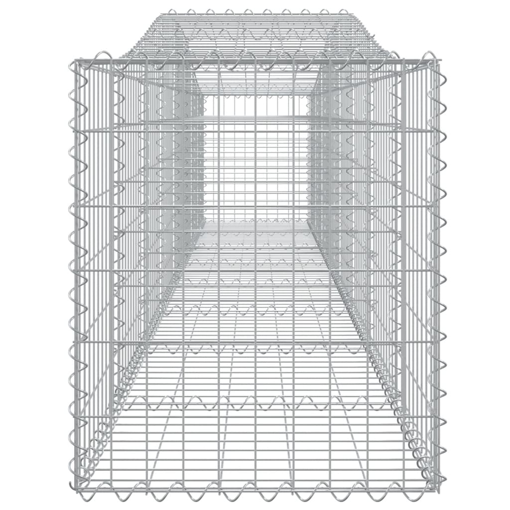 Cestos gabião arqueados 9 pcs 400x50x60/80 cm ferro galvanizado