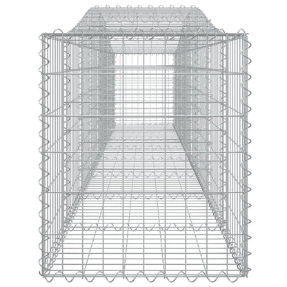 Cestos gabião arqueados 9 pcs 400x50x60/80 cm ferro galvanizado