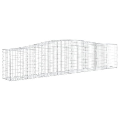 Cestos gabião arqueados 2 pcs 400x50x80/100cm ferro galvanizado