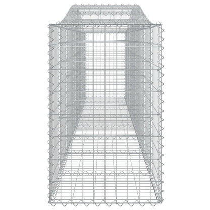 Cestos gabião arqueados 3 pcs 400x50x80/100cm ferro galvanizado