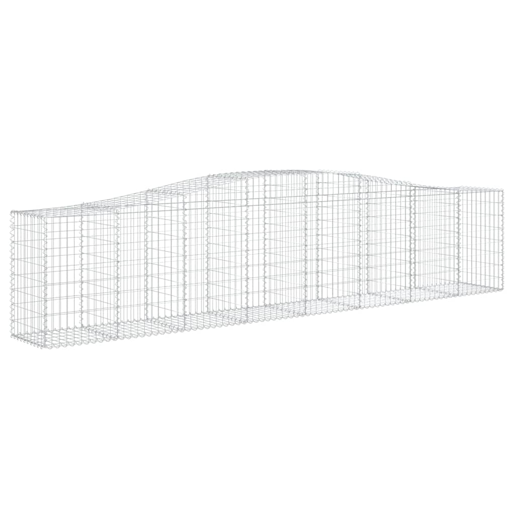 Cestos gabião arqueados 6 pcs 400x50x80/100cm ferro galvanizado