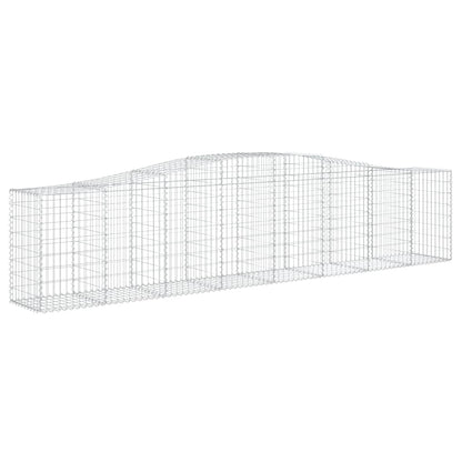 Cestos gabião arqueados 6 pcs 400x50x80/100cm ferro galvanizado