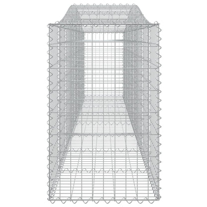 Cestos gabião arqueados 9 pcs 400x50x80/100cm ferro galvanizado