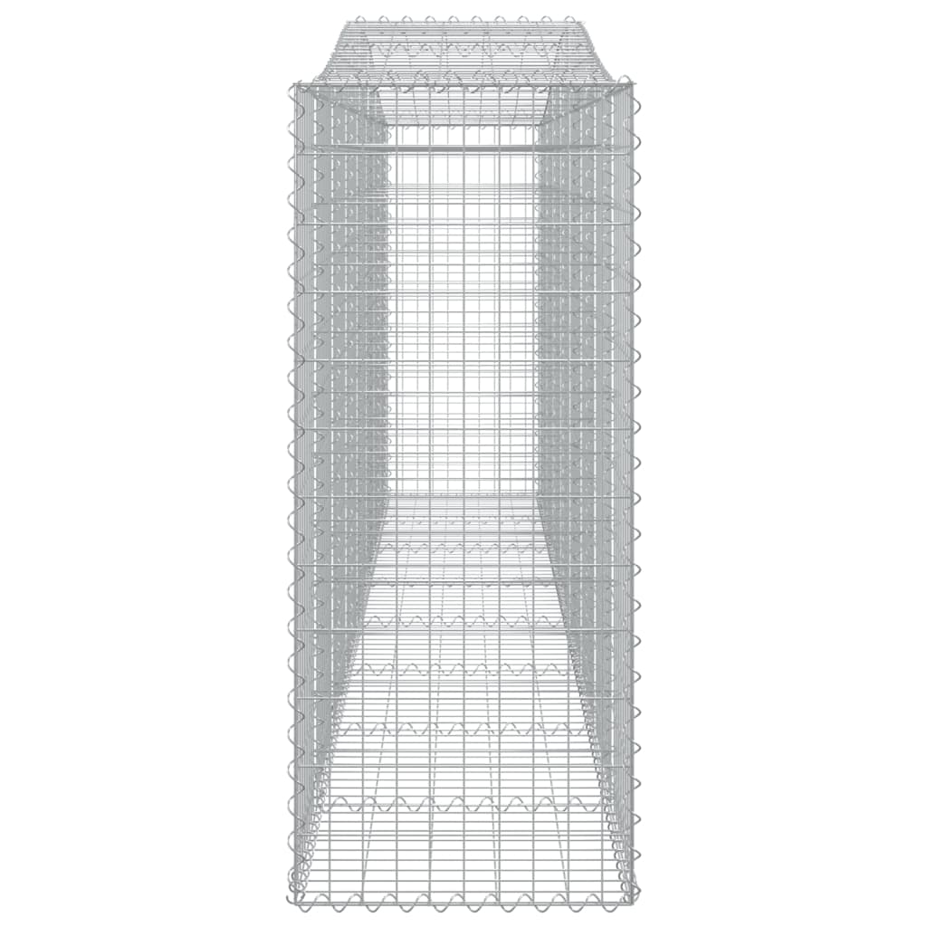 Cestos gabião arqueados 2pcs 400x50x120/140cm ferro galvanizado