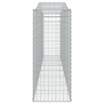 Cestos gabião arqueados 2pcs 400x50x120/140cm ferro galvanizado