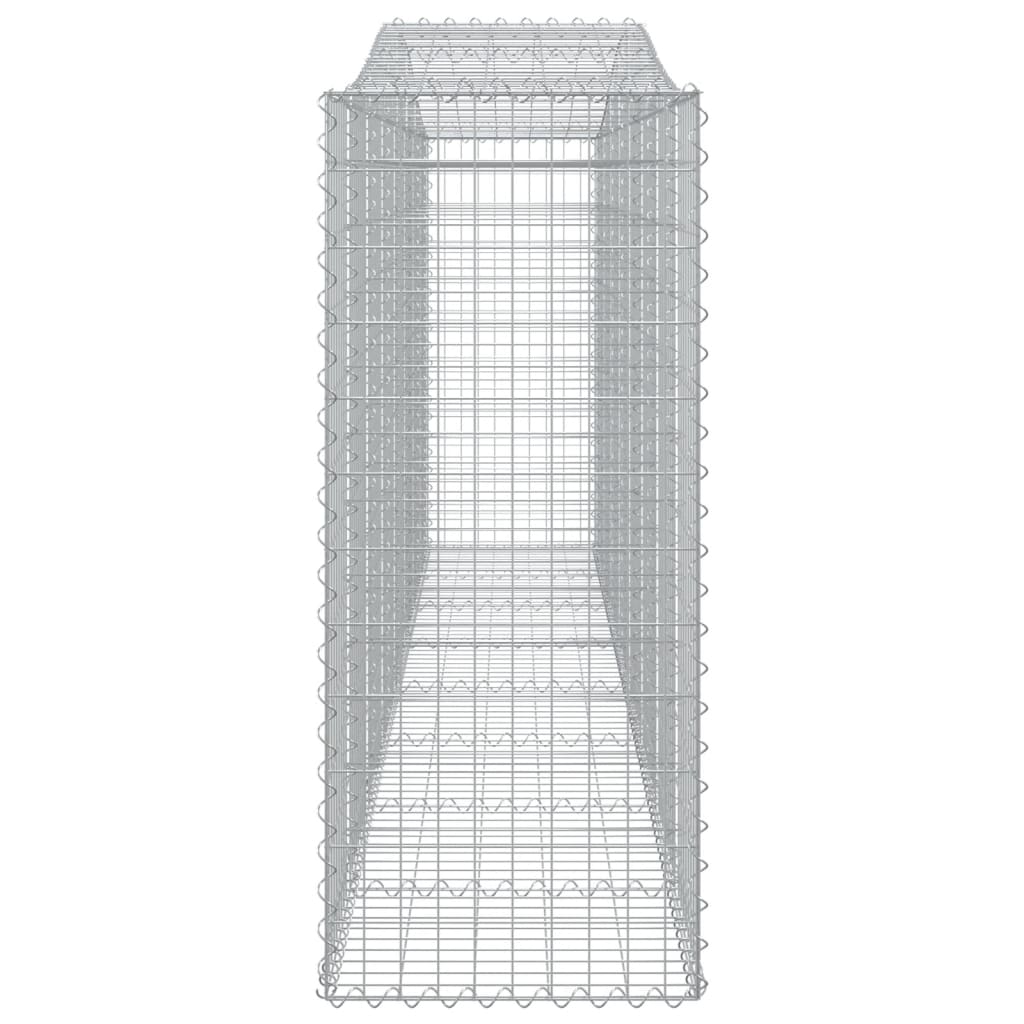 Cestos gabião arqueados 4pcs 400x50x120/140cm ferro galvanizado