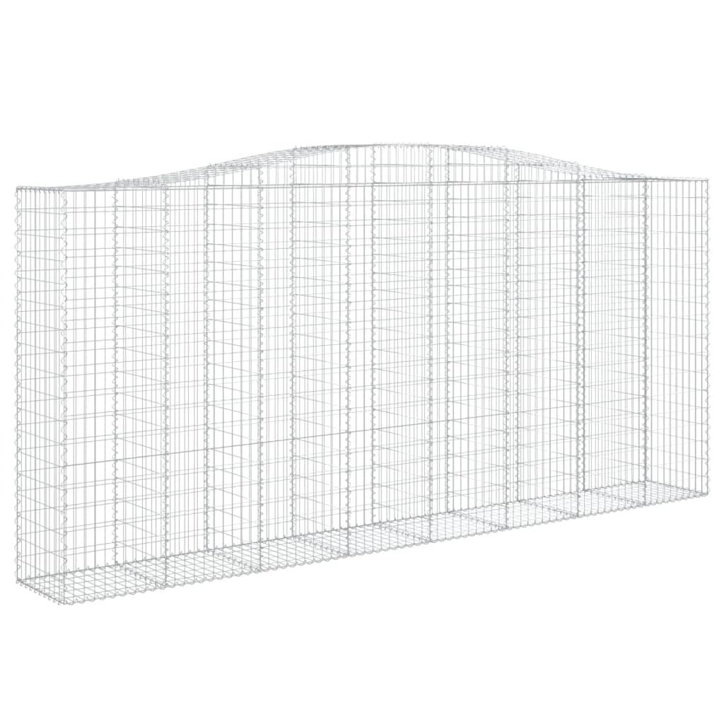 Cestos gabião arqueados 2pcs 400x50x180/200cm ferro galvanizado