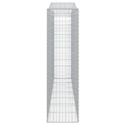 Cestos gabião arqueados 15 pcs 400x50x180/200 ferro galvanizado