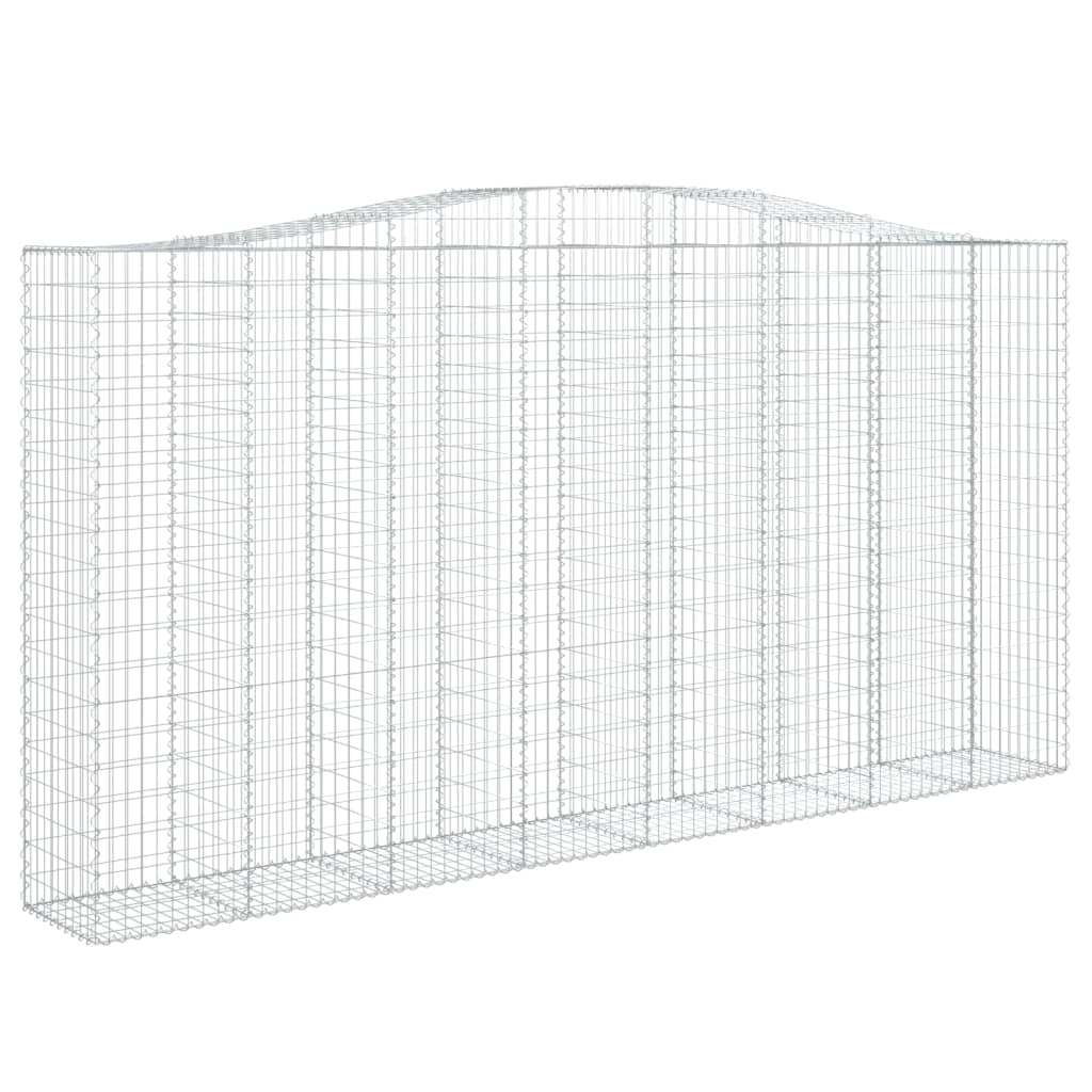 Cestos gabião arqueados 2pcs 400x50x200/220cm ferro galvanizado