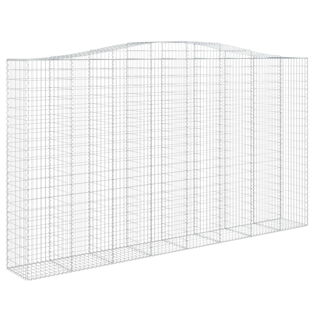 Cestos gabião arqueados 3pcs 400x50x220/240cm ferro galvanizado