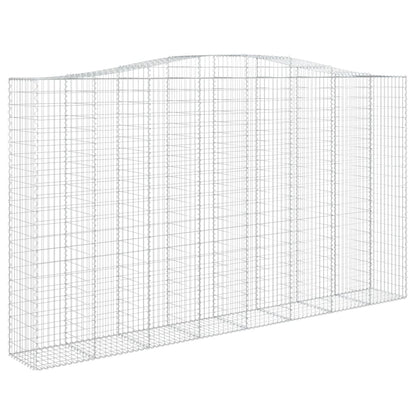 Cestos gabião arqueados 3pcs 400x50x220/240cm ferro galvanizado