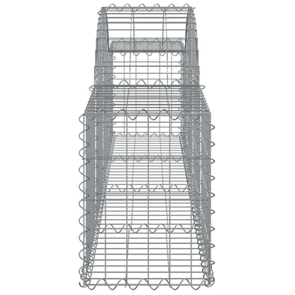 Cestos gabião arqueados 2 pcs 200x30x40/60 cm ferro galvanizado