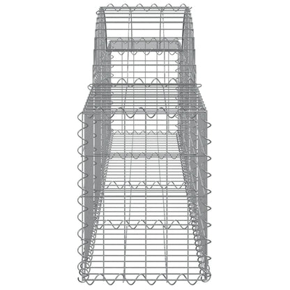 Cestos gabião arqueados 3 pcs 200x30x40/60 cm ferro galvanizado