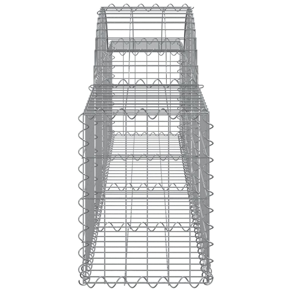 Cestos gabião arqueados 11pcs 200x30x40/60 cm ferro galvanizado