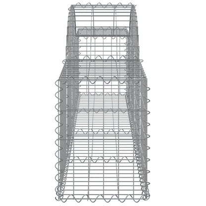 Cestos gabião arqueados 11pcs 200x30x40/60 cm ferro galvanizado