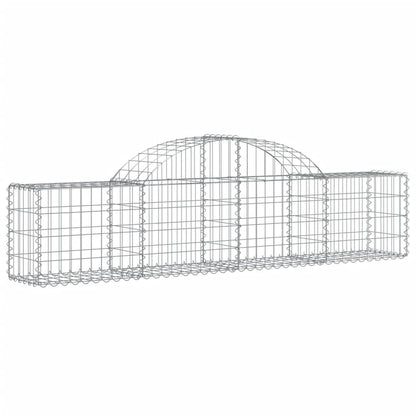 Cestos gabião arqueados 13pcs 200x30x40/60 cm ferro galvanizado