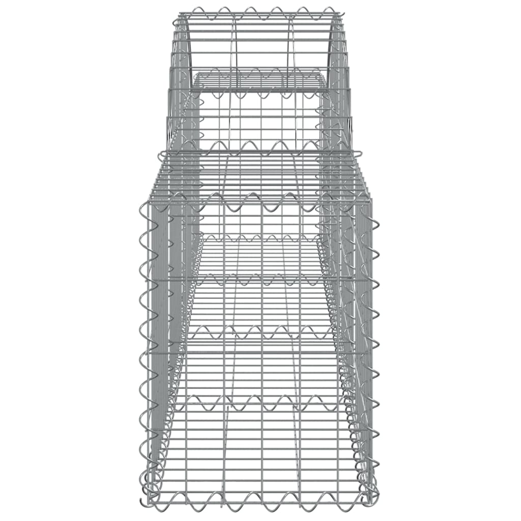 Cestos gabião arqueados 15pcs 200x30x40/60 cm ferro galvanizado