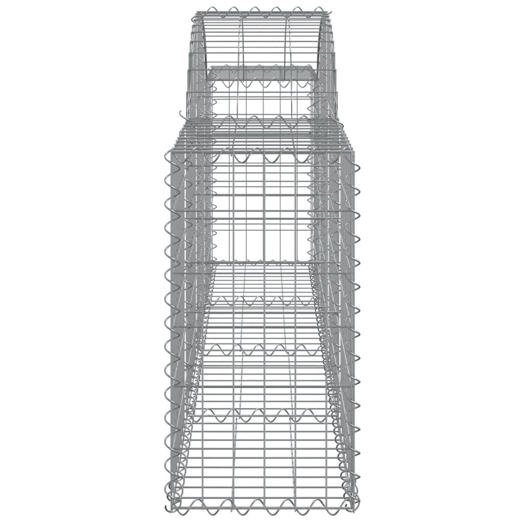 Cestos gabião arqueados 13pcs 200x30x60/80 cm ferro galvanizado