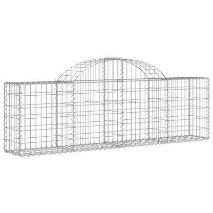 Cestos gabião arqueados 14pcs 200x30x60/80 cm ferro galvanizado