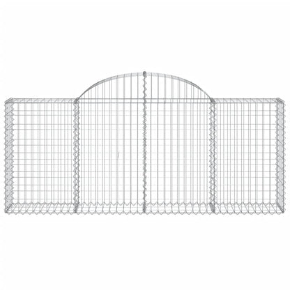 Cestos gabião arqueados 5 pcs 200x30x80/100cm ferro galvanizado