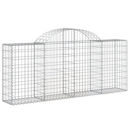 Cestos gabião arqueados 6 pcs 200x30x80/100cm ferro galvanizado