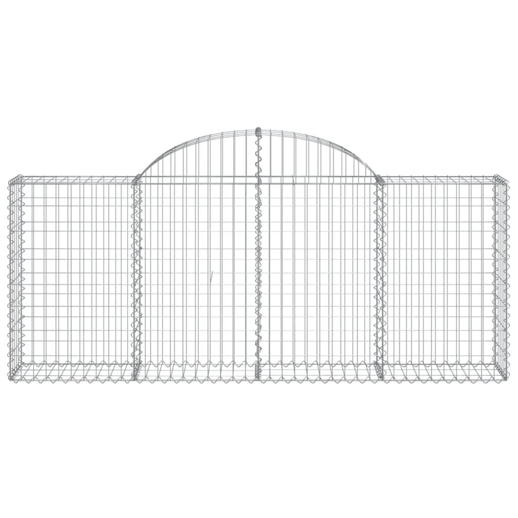 Cestos gabião arqueados 6 pcs 200x30x80/100cm ferro galvanizado