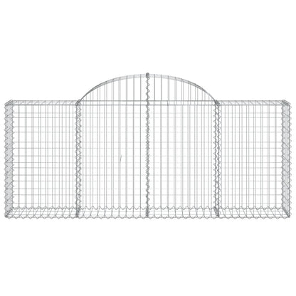 Cestos gabião arqueados 6 pcs 200x30x80/100cm ferro galvanizado