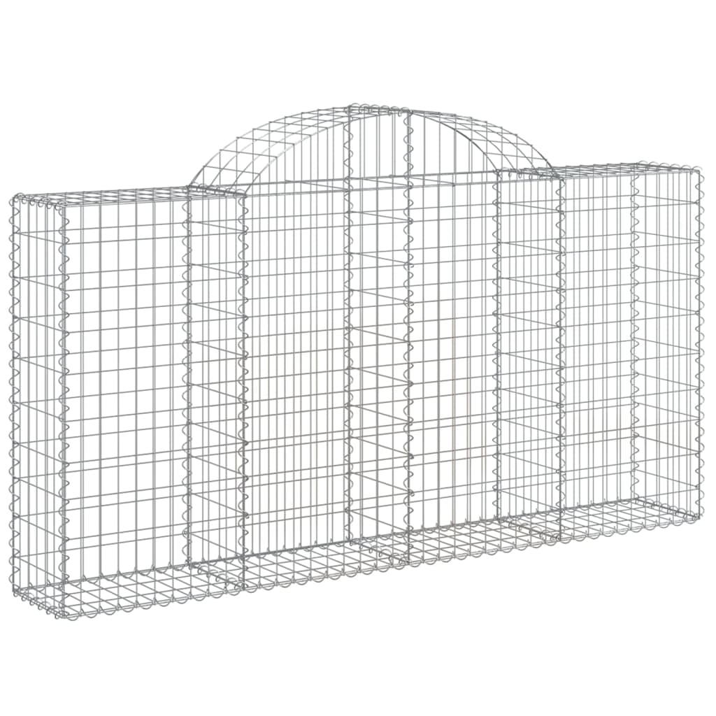 Cestos gabião arqueados 3pcs 200x30x100/120cm ferro galvanizado