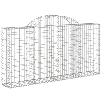 Cestos gabião arqueados 3pcs 200x30x100/120cm ferro galvanizado