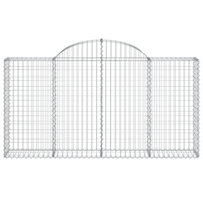 Cestos gabião arqueados 3pcs 200x30x100/120cm ferro galvanizado