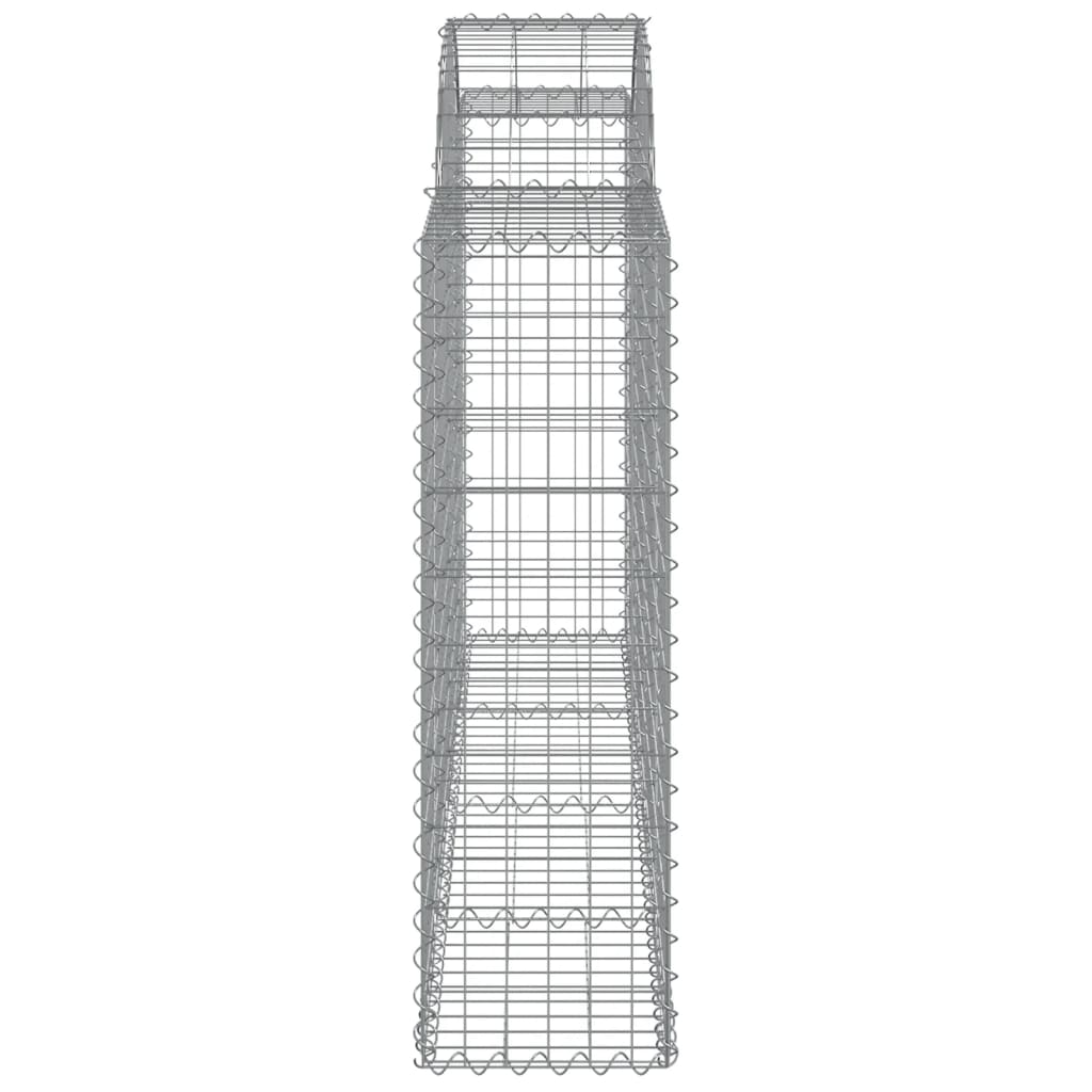 Cestos gabião arqueados 3pcs 200x30x100/120cm ferro galvanizado