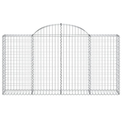 Cestos gabião arqueados 4pcs 200x30x100/120cm ferro galvanizado