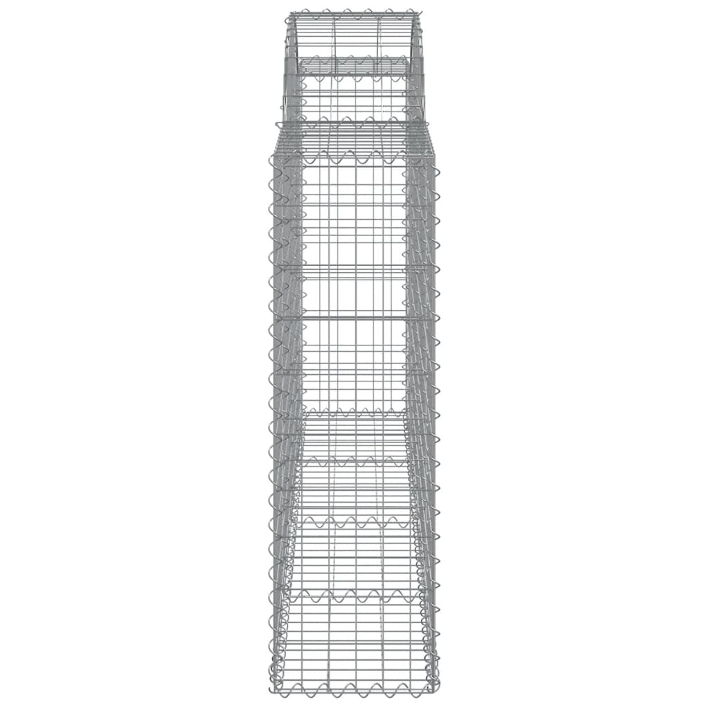 Cestos gabião arqueados 4pcs 200x30x100/120cm ferro galvanizado