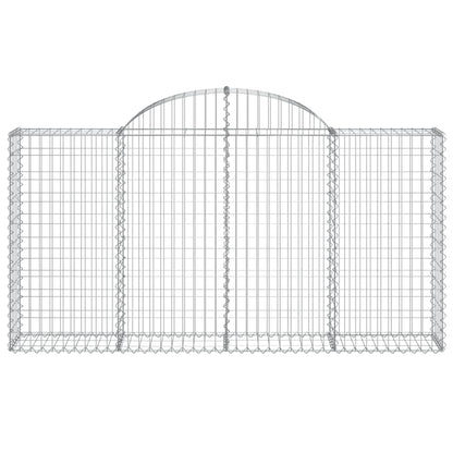 Cestos gabião arqueados 6pcs 200x30x100/120cm ferro galvanizado