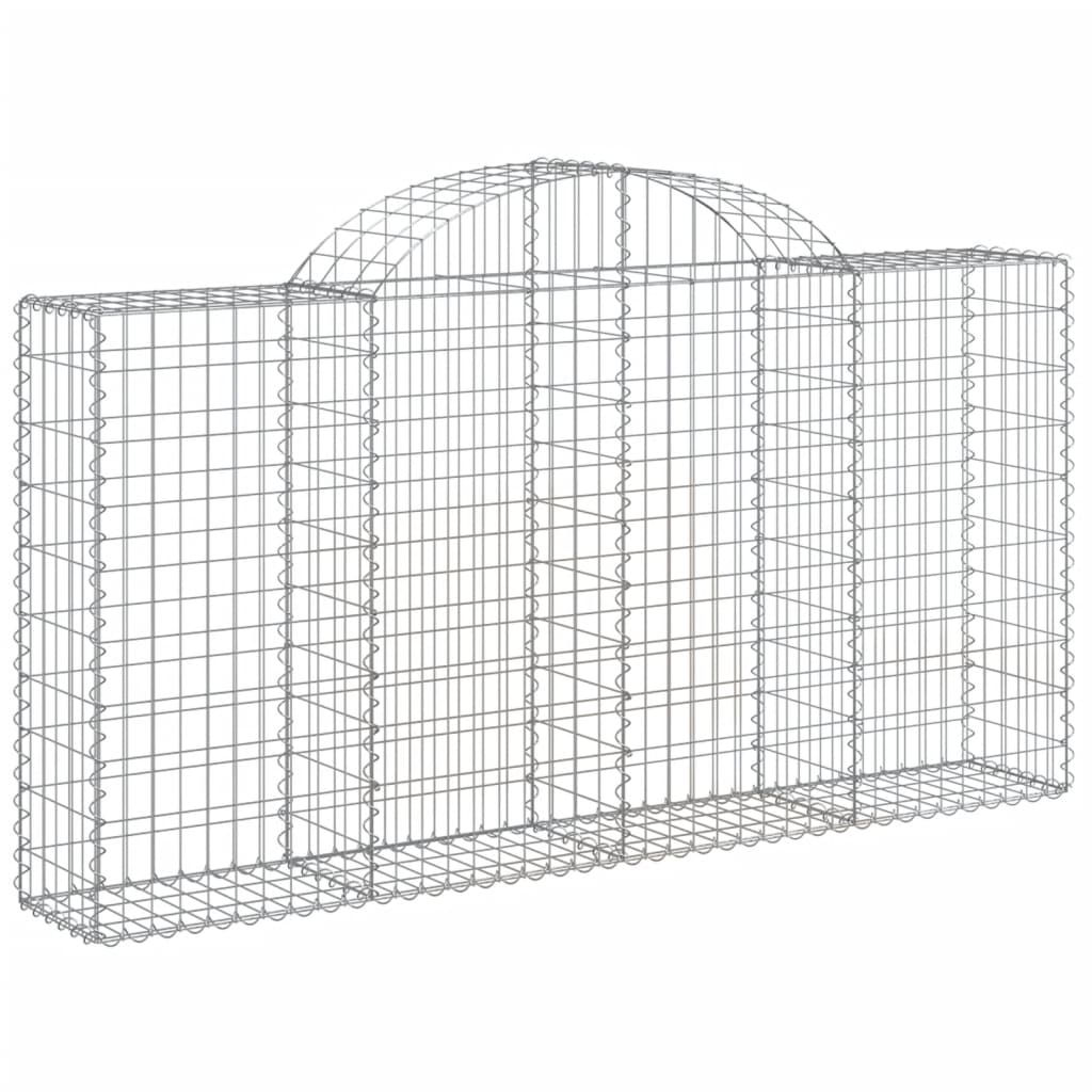 Cestos gabião arqueados 7pcs 200x30x100/120cm ferro galvanizado