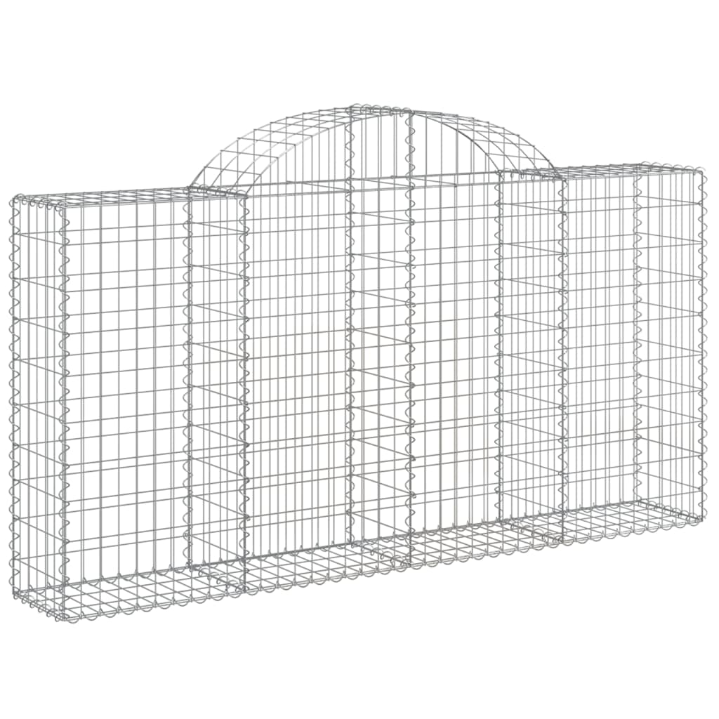 Cestos gabião arqueados 10 pcs 200x30x100/120 ferro galvanizado