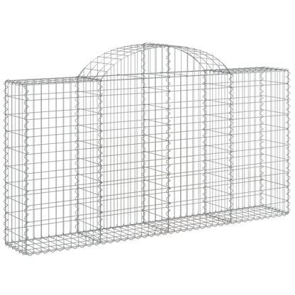 Cestos gabião arqueados 10 pcs 200x30x100/120 ferro galvanizado