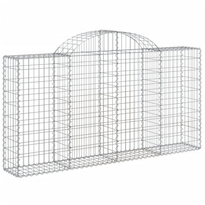 Cestos gabião arqueados 14 pcs 200x30x100/120 ferro galvanizado